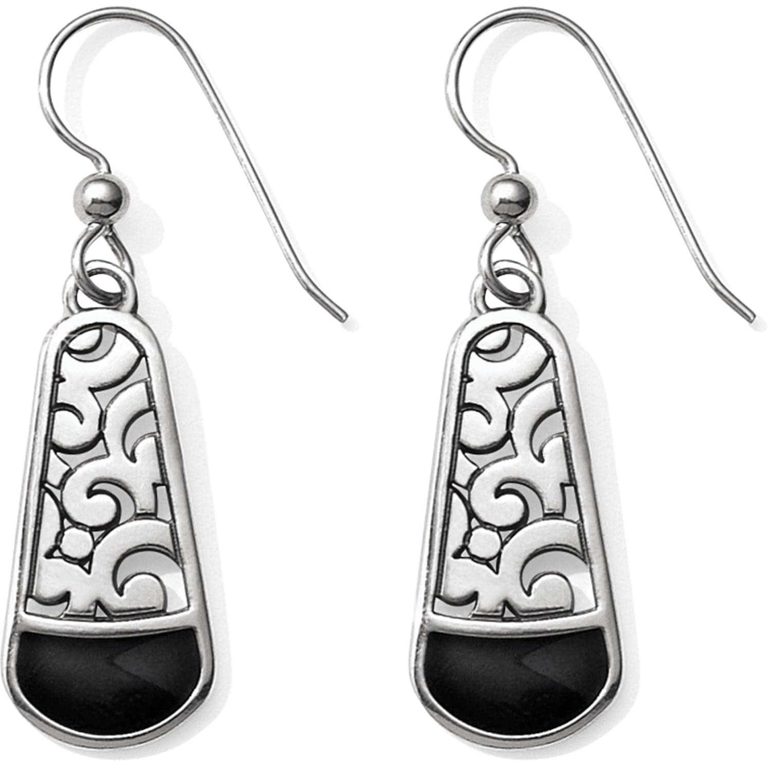 Catania French Wire Earrings silver-black 2