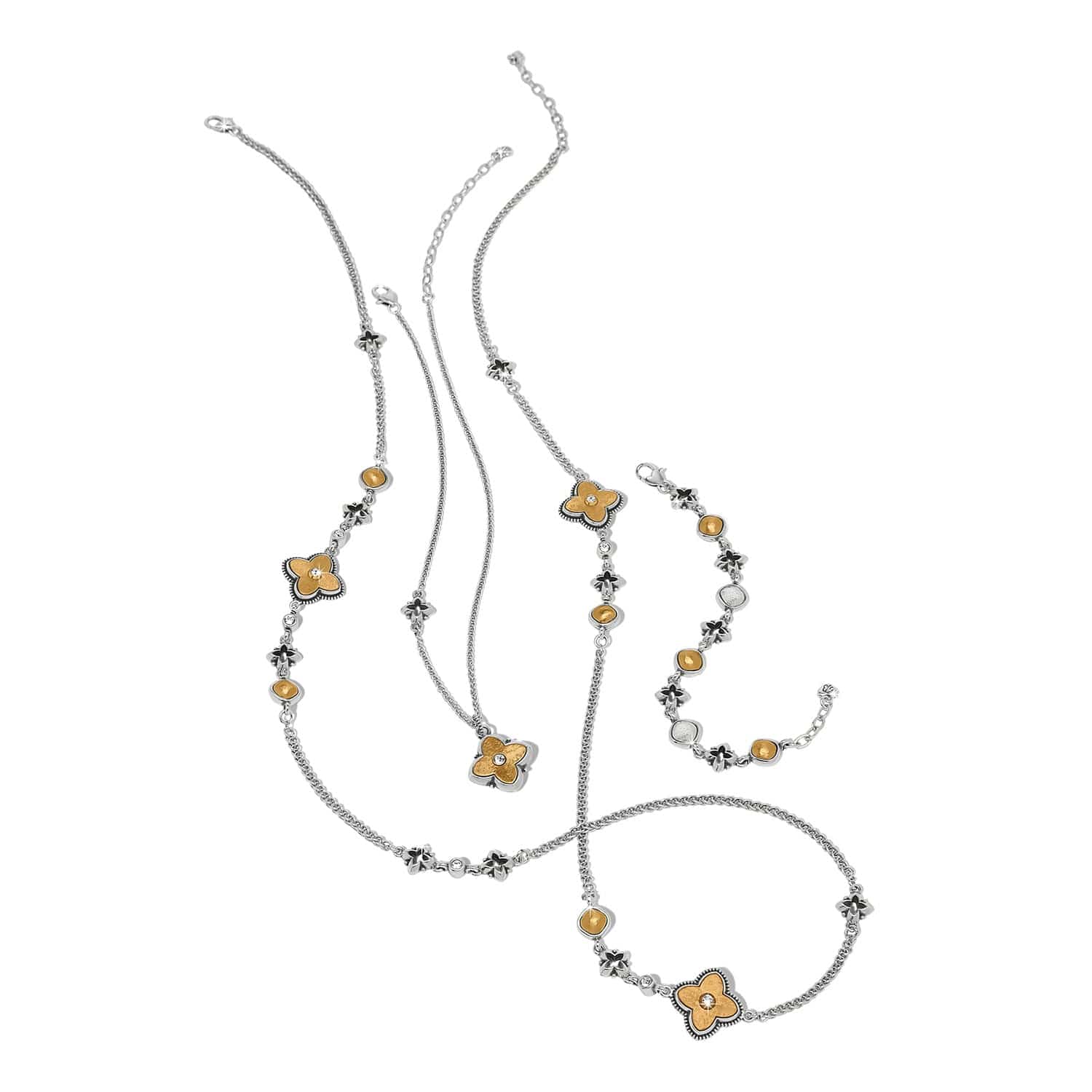 Cathedral Reversible Short Necklace silver-gold 4