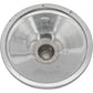 Brighton chrome-finish domed metal component shown from the back with center hole and embossed logo on a white background