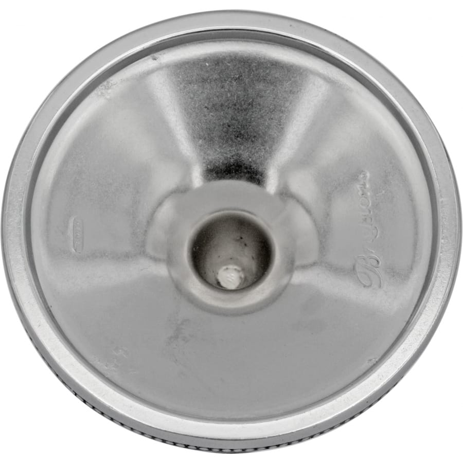 Brighton chrome dome-shaped metal component shown from the underside with central recessed hub on a white background
