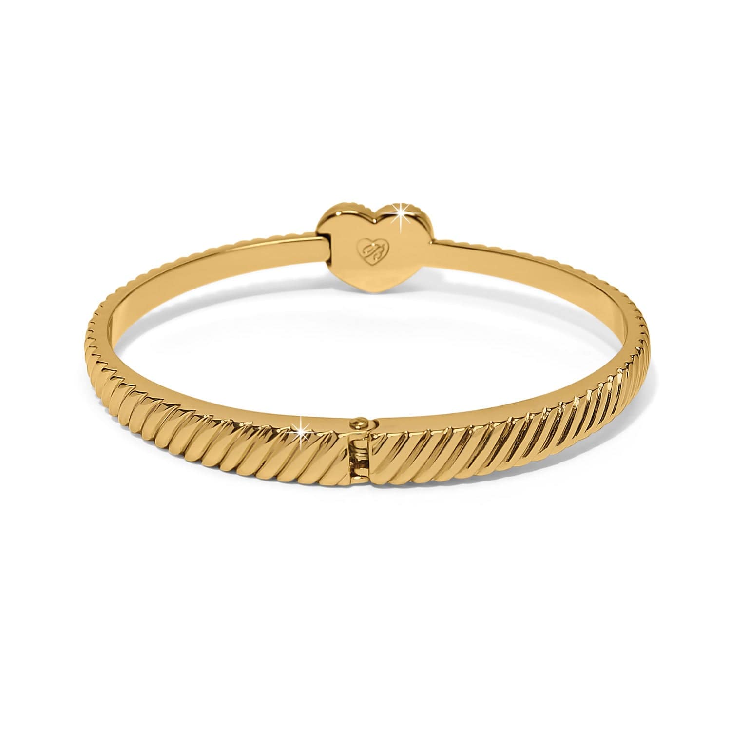 Celestia Heart Hinged Bangle gold 3