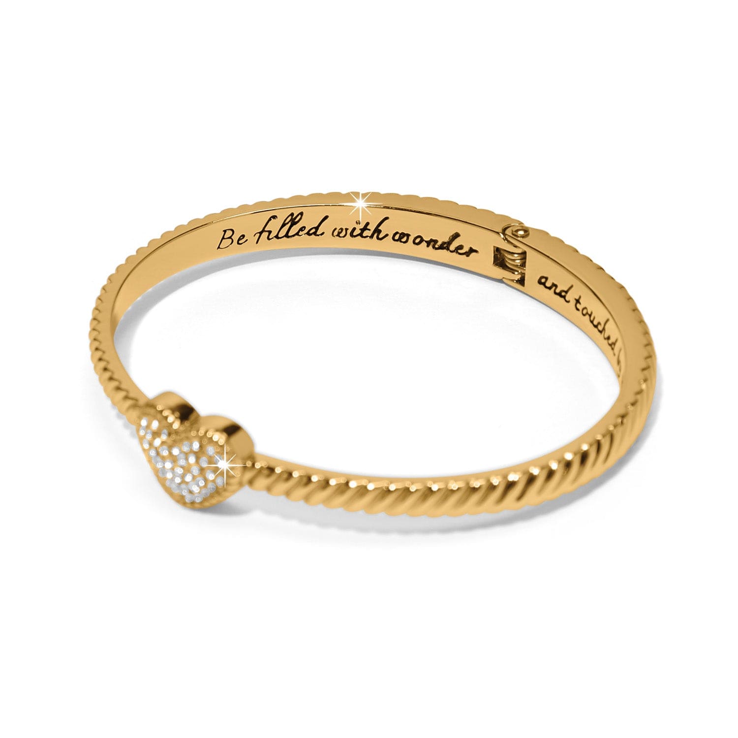 Celestia Heart Hinged Bangle gold 5