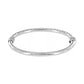 Brighton bangle bracelet with silver-plated finish and engraved scroll detailing along the top on a white background