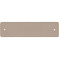 Brighton taupe leather rectangular strap with stitched border and two rivet holes at each end on a white background