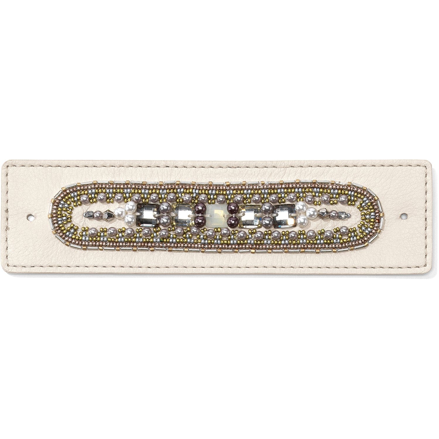 Christo New Delhi-Mandela Wide Cuff  Bracelet Set silver-white 4