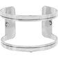 Brighton cuff bracelet base with silver-tone open frame design and screw-mounted side panels on a white background