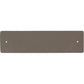 Brighton rectangular taupe pebbled leather panel with two small punched holes at each end on a white background
