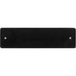 Brighton rectangular black leather panel with stitched edges and two small rivet holes on a white background