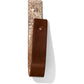 Brighton reversible leather bracelet with rose gold glitter side and brown smooth leather side on a white background