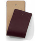 Brighton leather swatch samples in burgundy and beige showing pebbled texture with punched holes on a white background