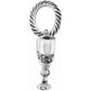Brighton champagne glass charm with two-tone finish, crystal accents, and textured ring bail on a white background