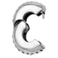 Brighton hoop earring with silver-plated finish and textured outer edge, shown from the side on a white background