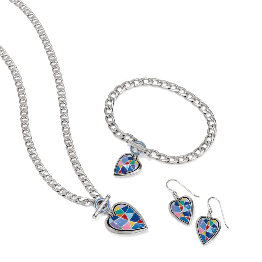 Colormix Heart French Wire Earrings silver-multi 3