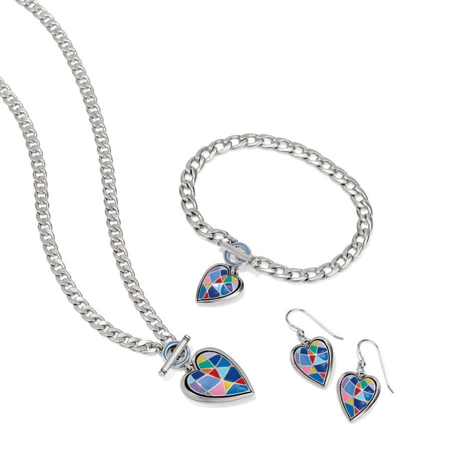 Colormix Heart Toggle Necklace silver-multi 4