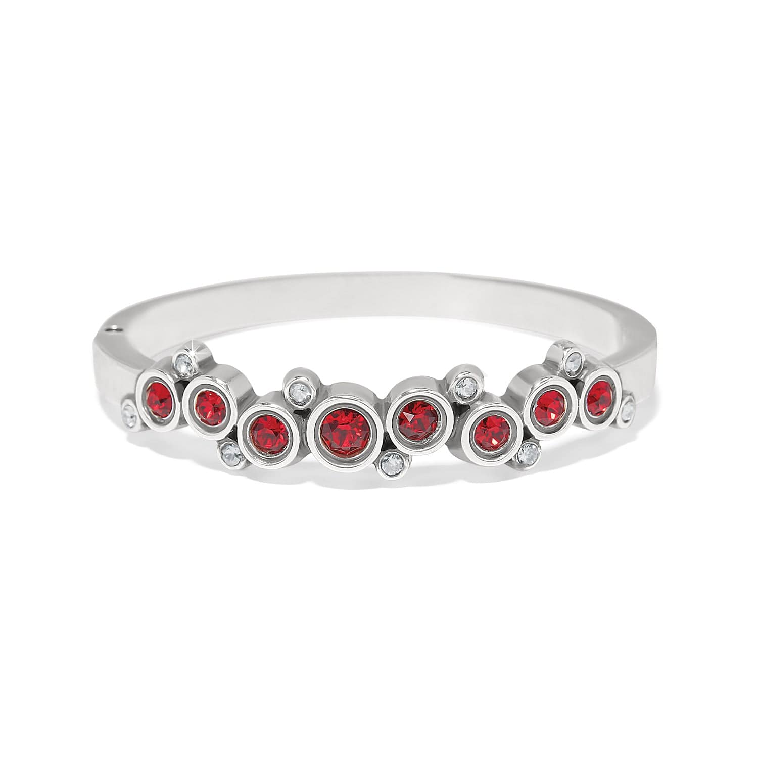 Constella Cluster Hinged Bangle silver-red 8