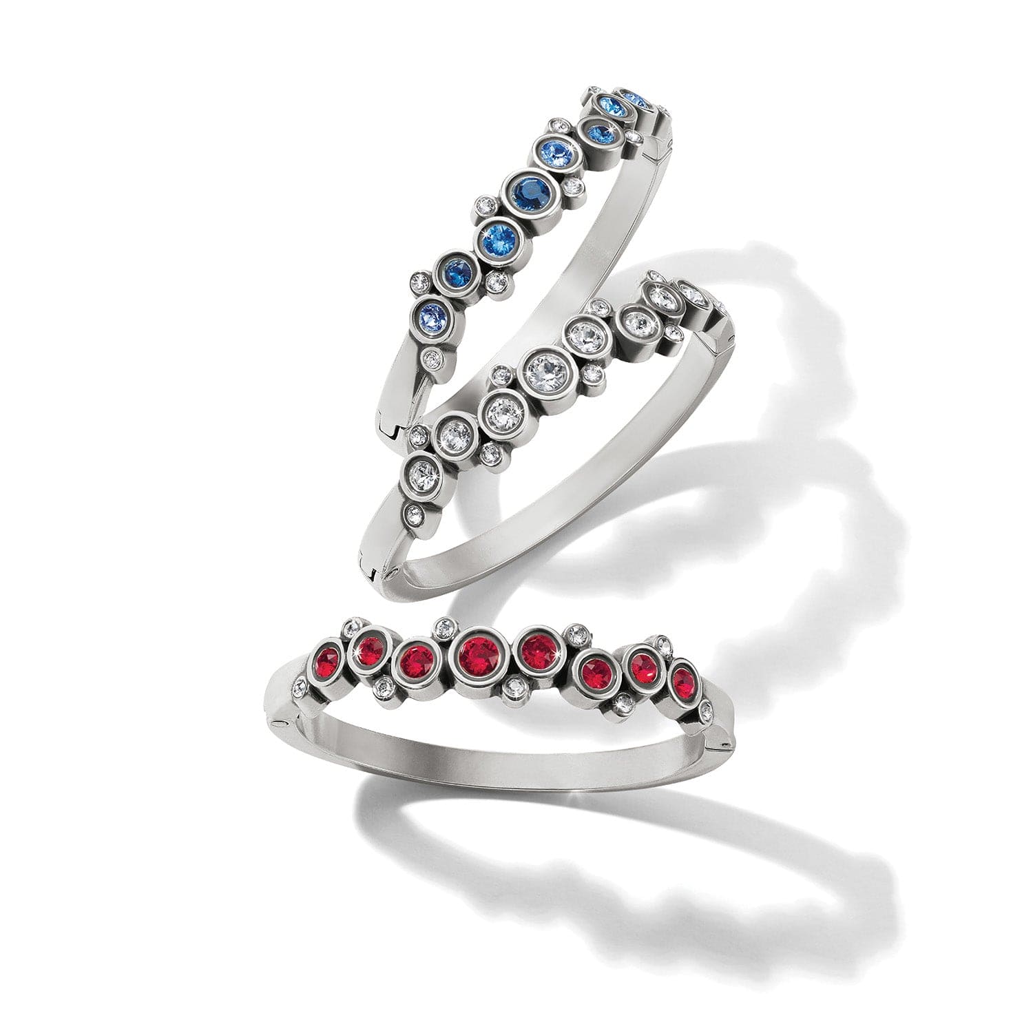 Constella Cluster Hinged Bangle silver 6