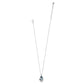 Brighton pendant necklace with blue crystal cluster and silver-plated chain with lobster clasp on a white background