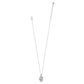 Brighton silver-plated pendant necklace with cluster of crystals and lobster clasp on a white background