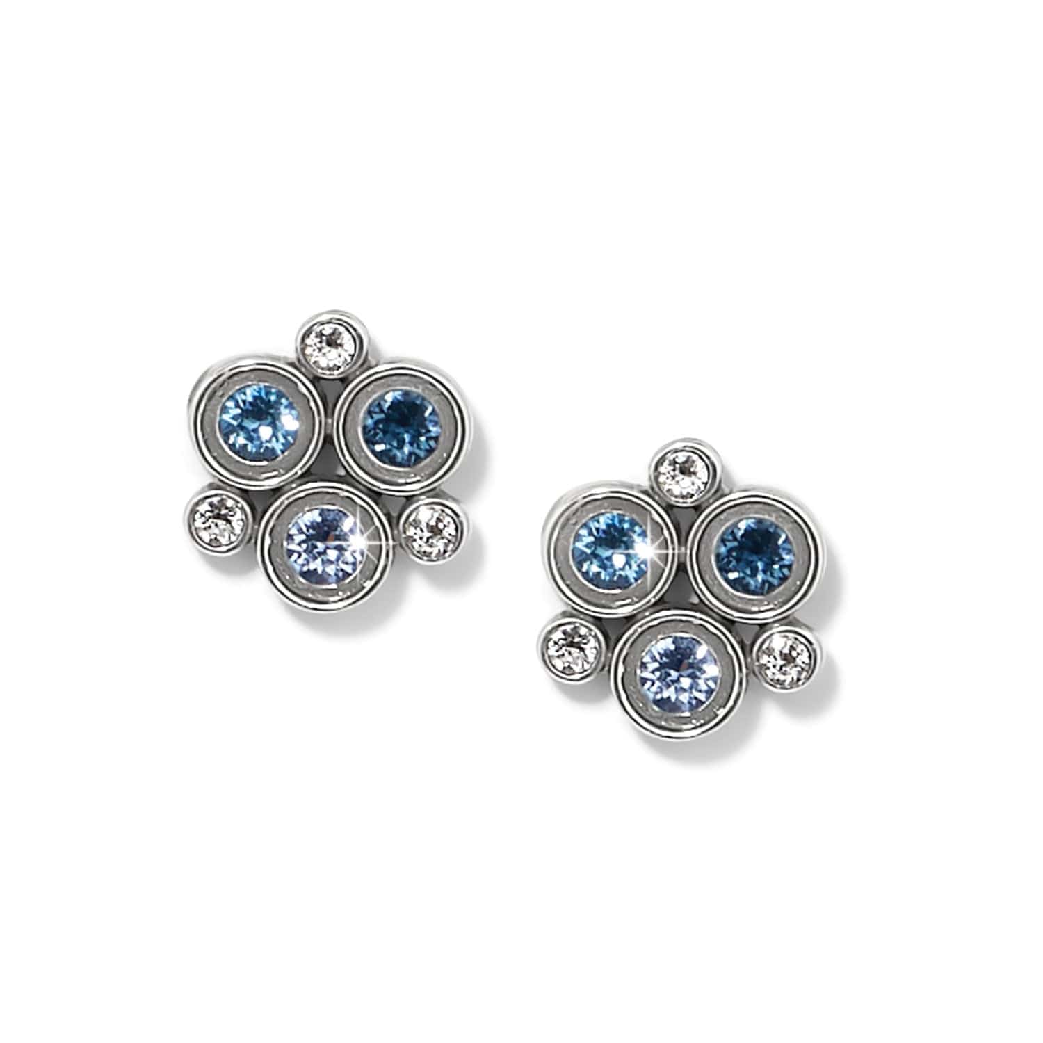 Constella Cluster Post Earrings silver-blues 2