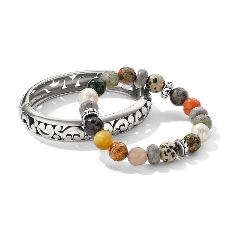 Contempo Desert Pearl Stretch Bracelet silver-multi 3