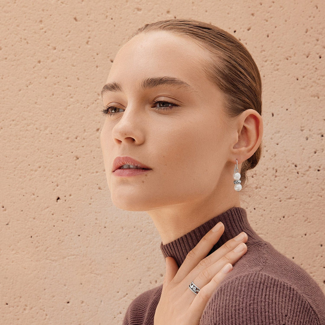 Contempo Heart Leverback Earrings