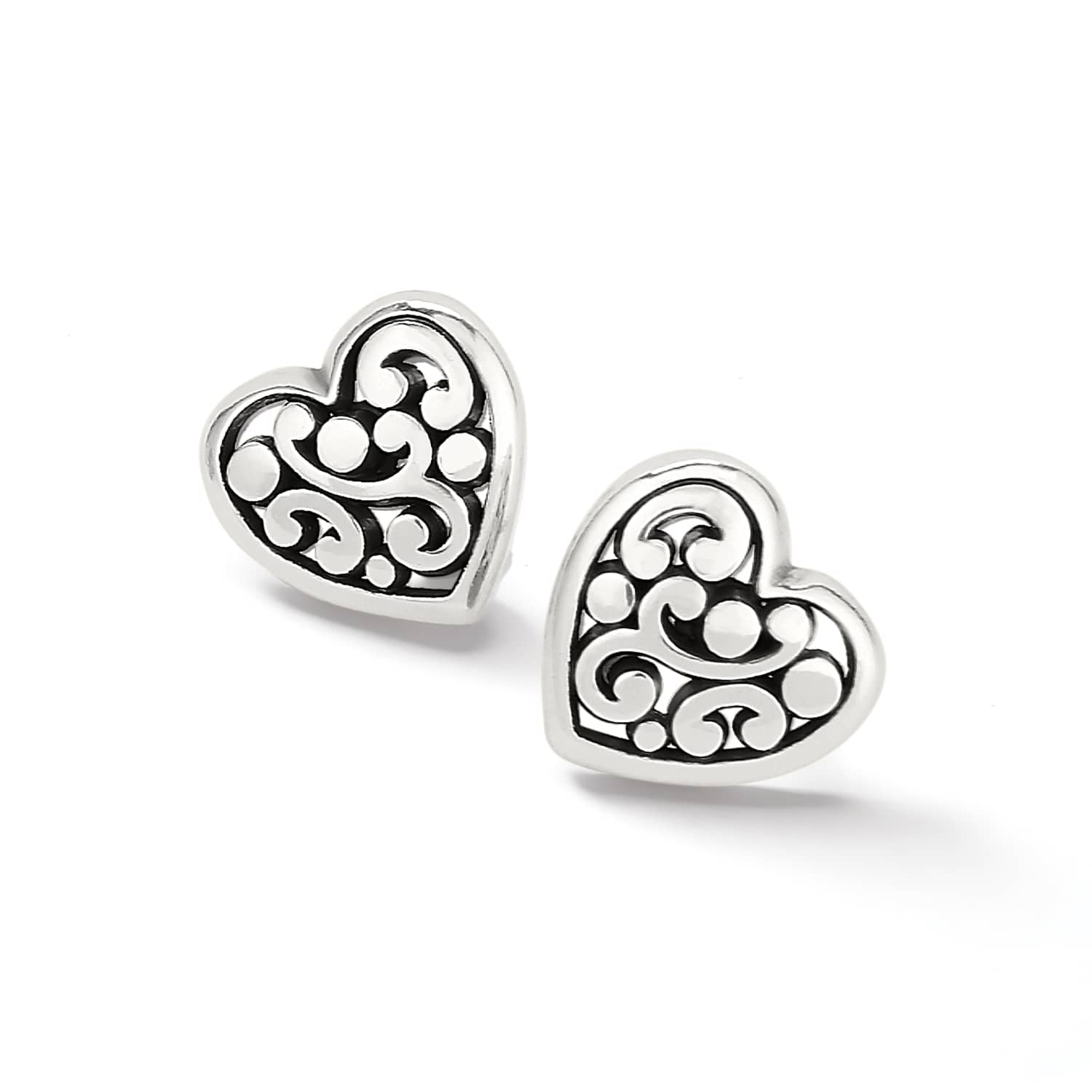 Contempo Heart Post Earrings silver 2