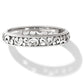 Brighton ring with silver-tone openwork scroll design around the band on a white background