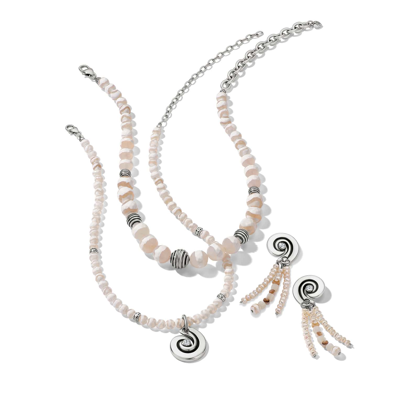 Contempo Moda Moonlit Bold Necklace silver-white 3