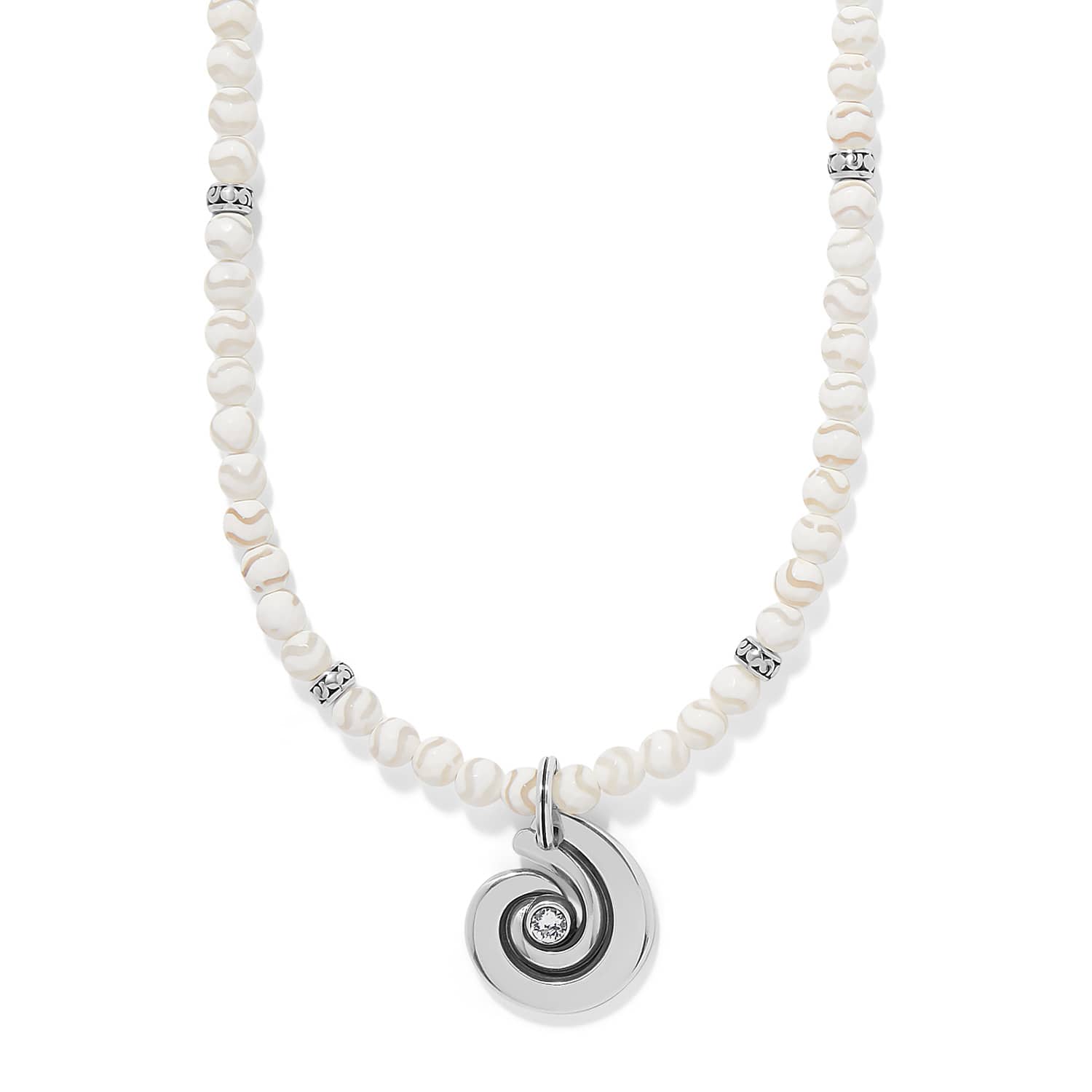 Contempo Moda Moonlit Pendant Necklace silver-white 1