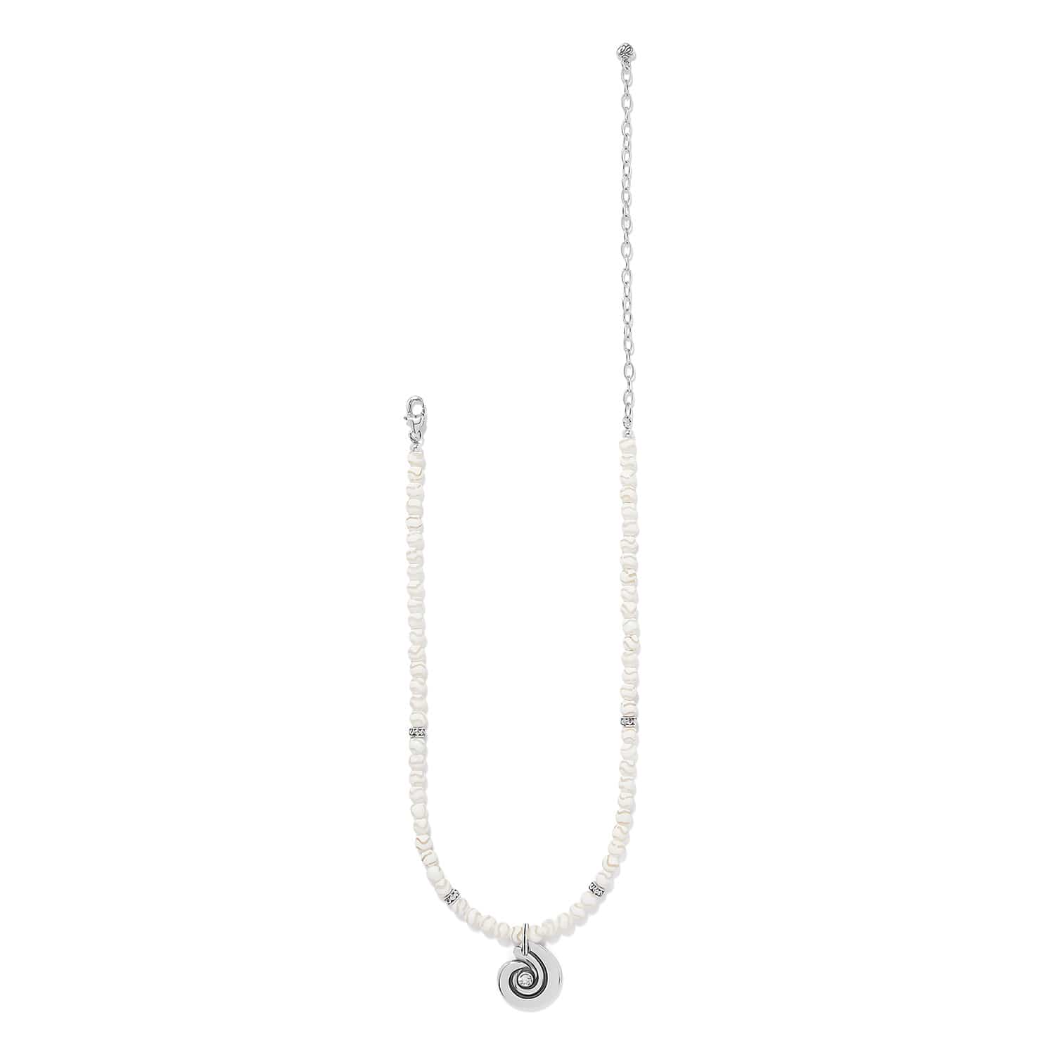 Contempo Moda Moonlit Pendant Necklace silver-white 3