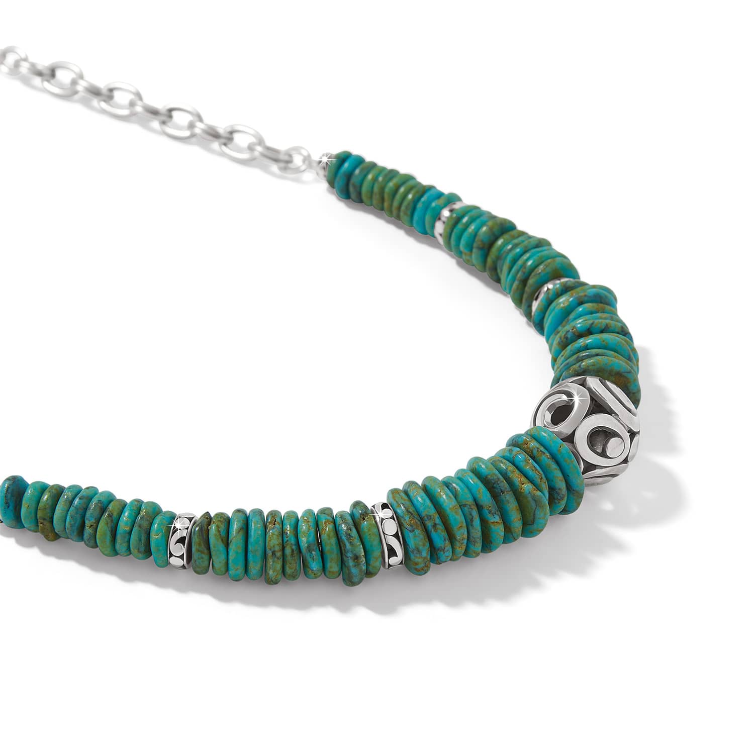 Contempo Sonora Verde Blue Disc Necklace silver-turquoise 2