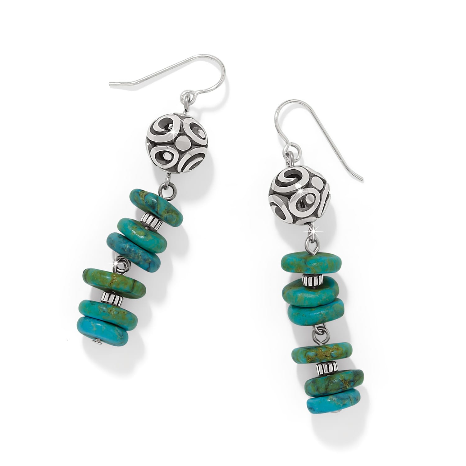 Contempo Sonora Verde Blue French Wire Earrings silver-turquoise 1