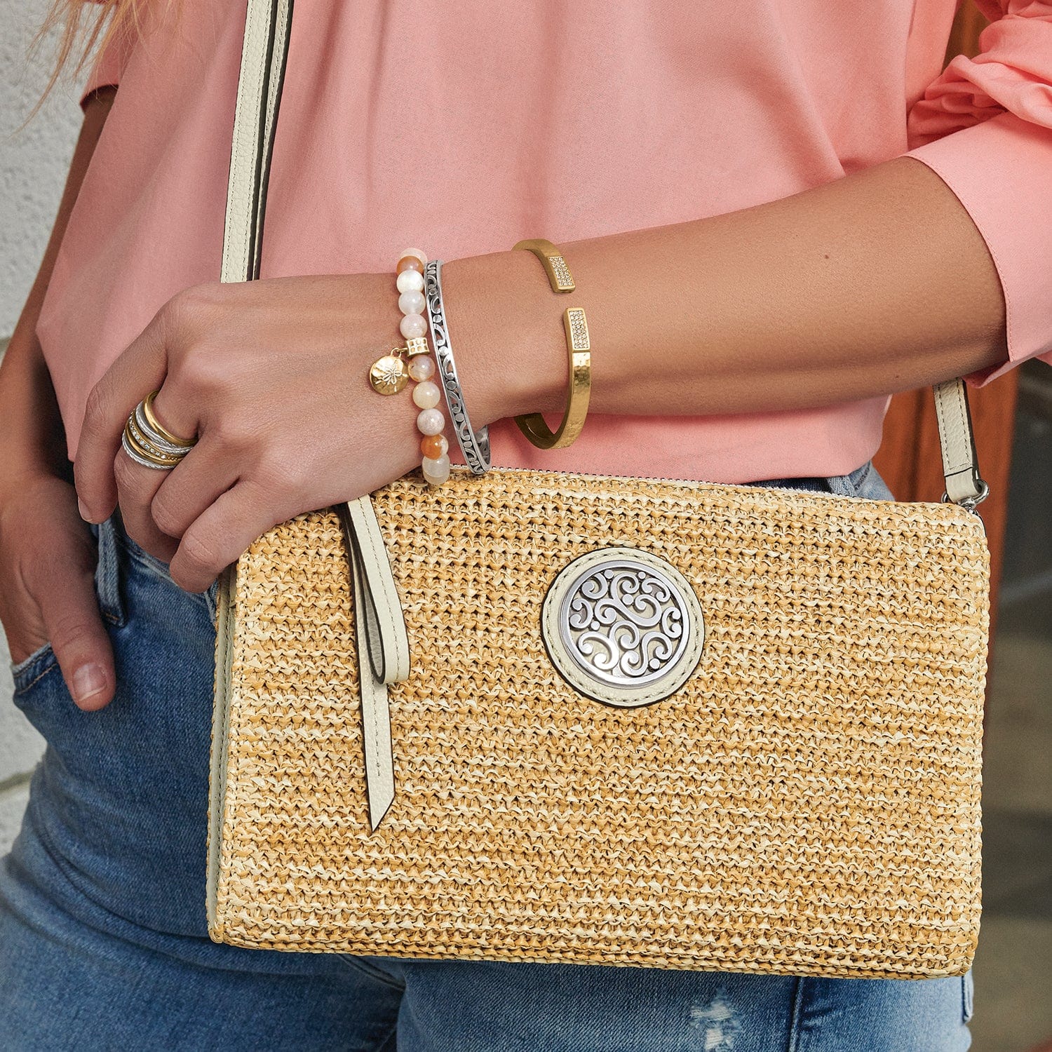 Contempo Straw Pouch natural-white 5
