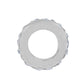 Brighton ring shown from the side with silver-plated band and crystal accents around the edge on a white background