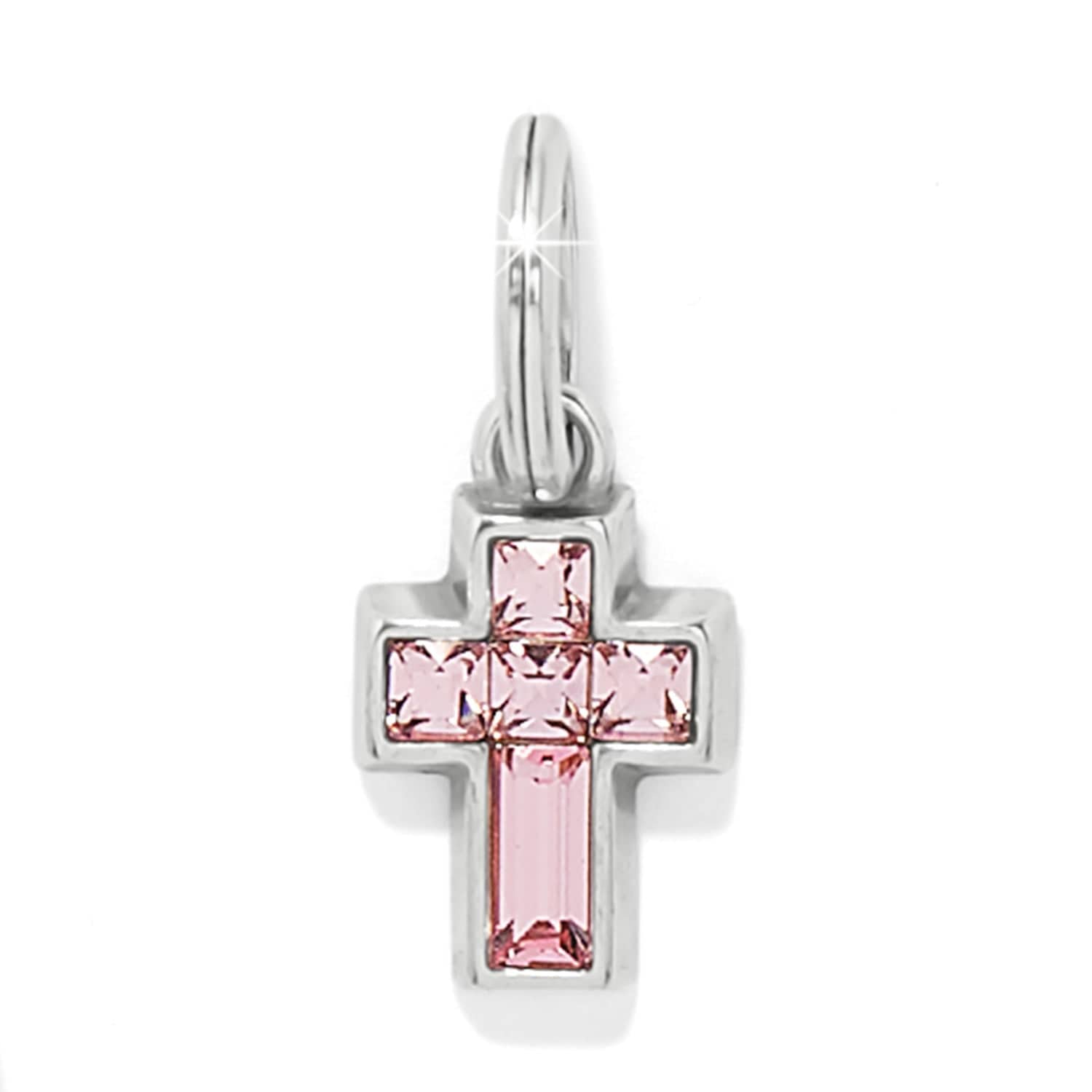 Crystal Cross Charm silver-light-rose 5
