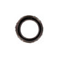 Brighton ring with dark brown ribbed textured band shown from a top-down angle on a white background