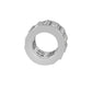 Brighton spacer bead shown from the side with silver-plated finish and crystal pavé accents on a white background