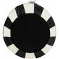 Brighton coin pouch with black and white checkered edge design and circular center panel on a white background