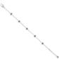 Brighton silver-plated chain bracelet with small star-shaped stations, crystal accents, and lobster clasp on a white background