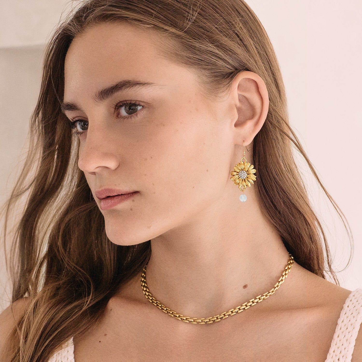 Daisy Dee Golden French Wire Earrings gold 3