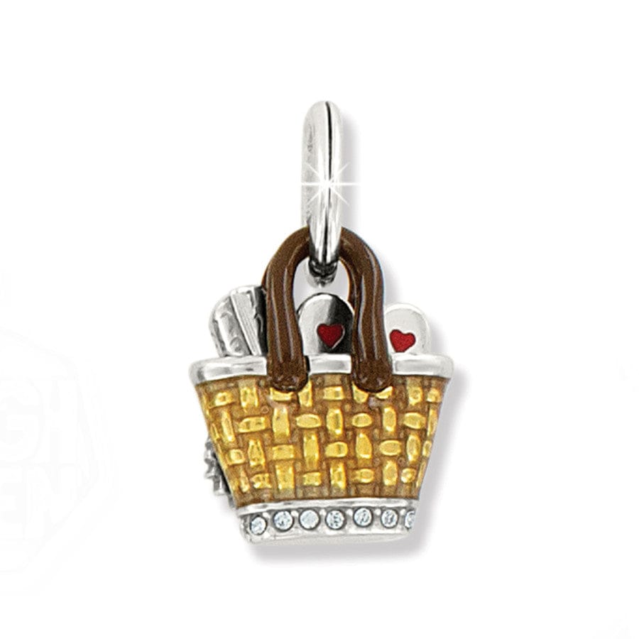 Daisy Hand Bag Charm silver-brown 2