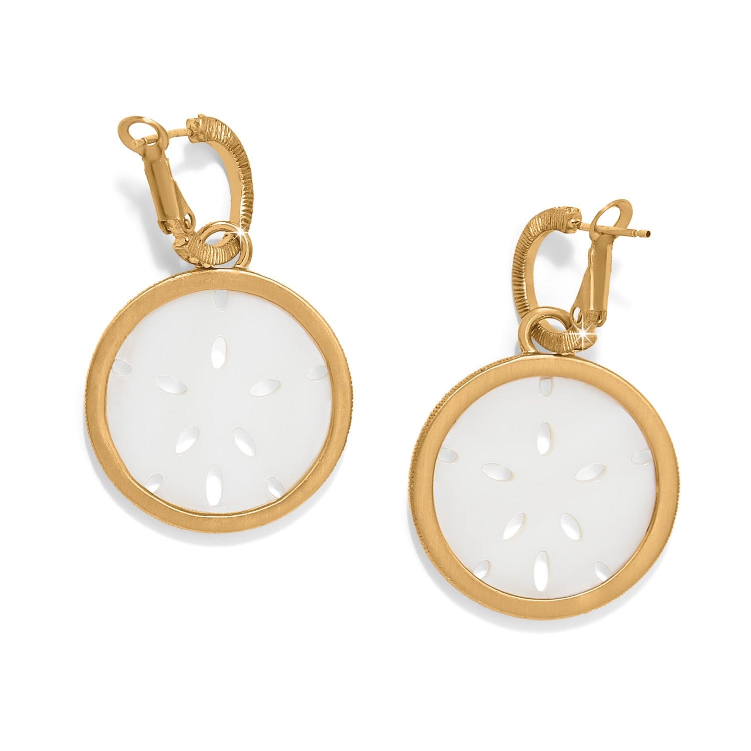 Del Mar Charm Hoop Earrings gold-pearl 2