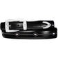 Brighton black leather belt with silver-tone buckle, keeper, tip, and diamond-shaped stitched accents on a white background