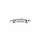 Brighton hair barrette shown from the back with silver-plated clasp mechanism and curved bar design on a white background