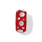 Brighton charm bead with red enamel, silver-plated dot accents, and fine quality crystals on a white background