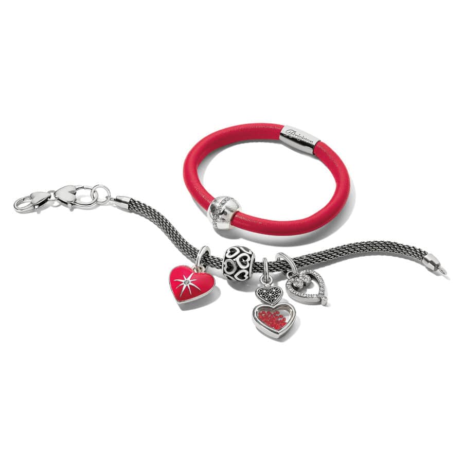 Elara Heart Charm silver-red 4