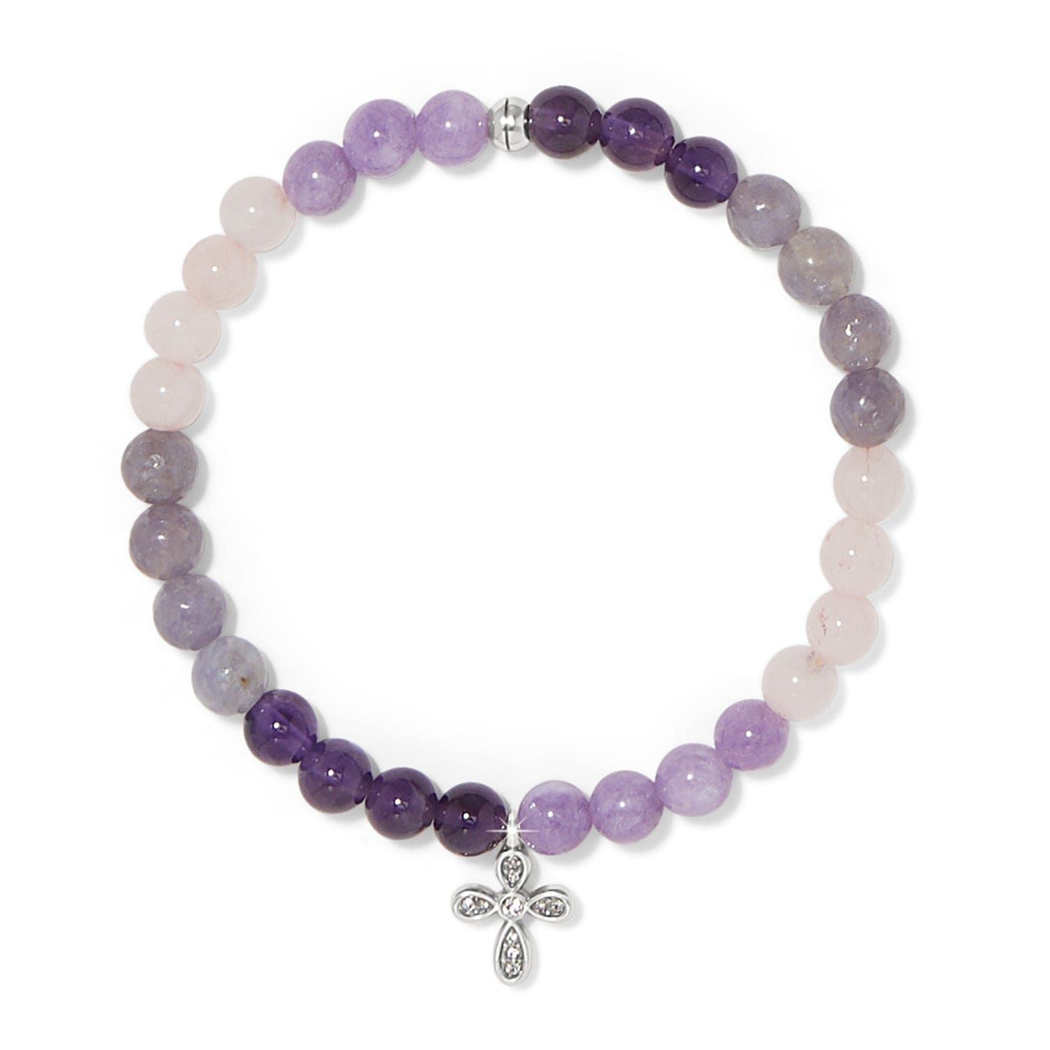 Enchanting Cross Stretch Bracelet silver-purple 1