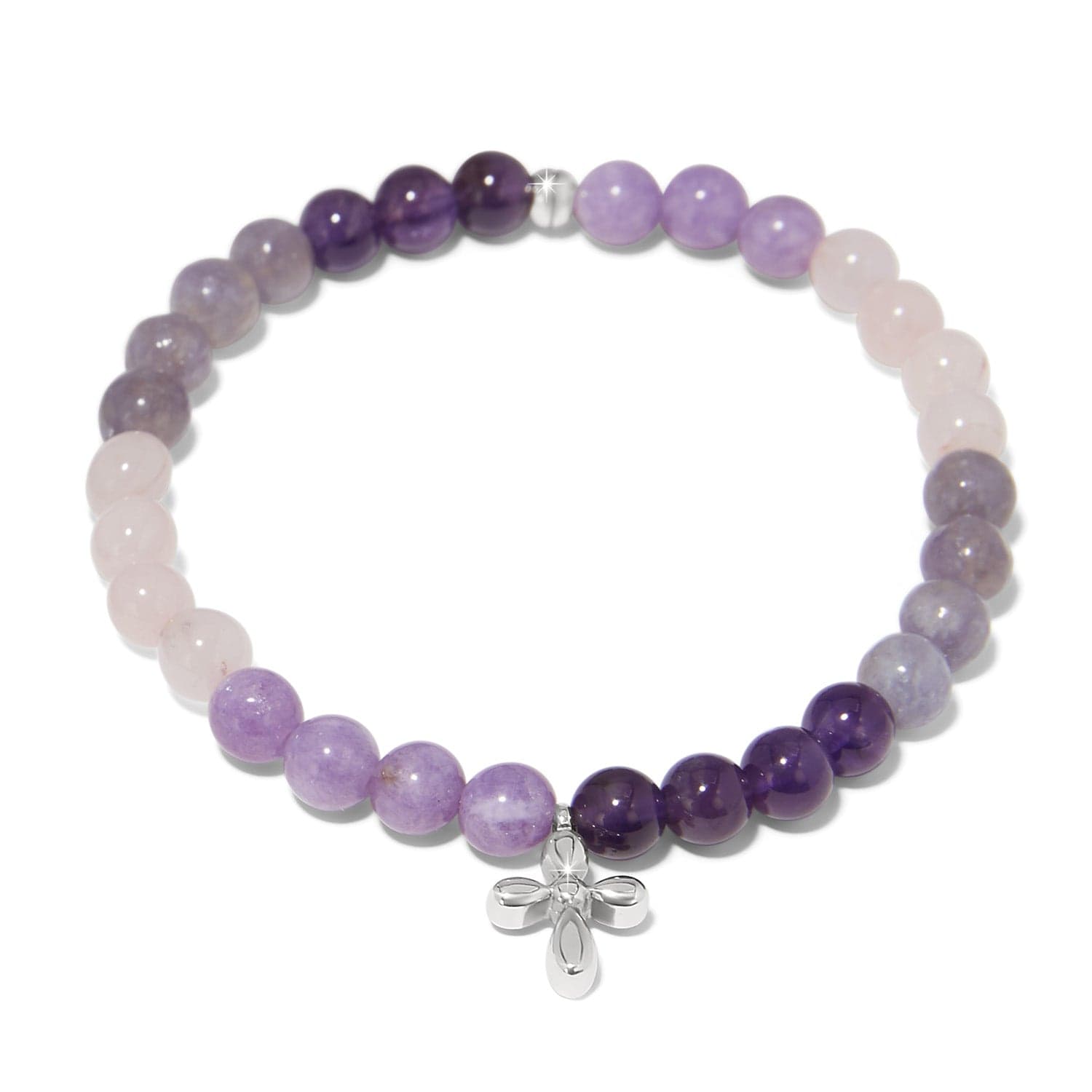 Enchanting Cross Stretch Bracelet silver-purple 5