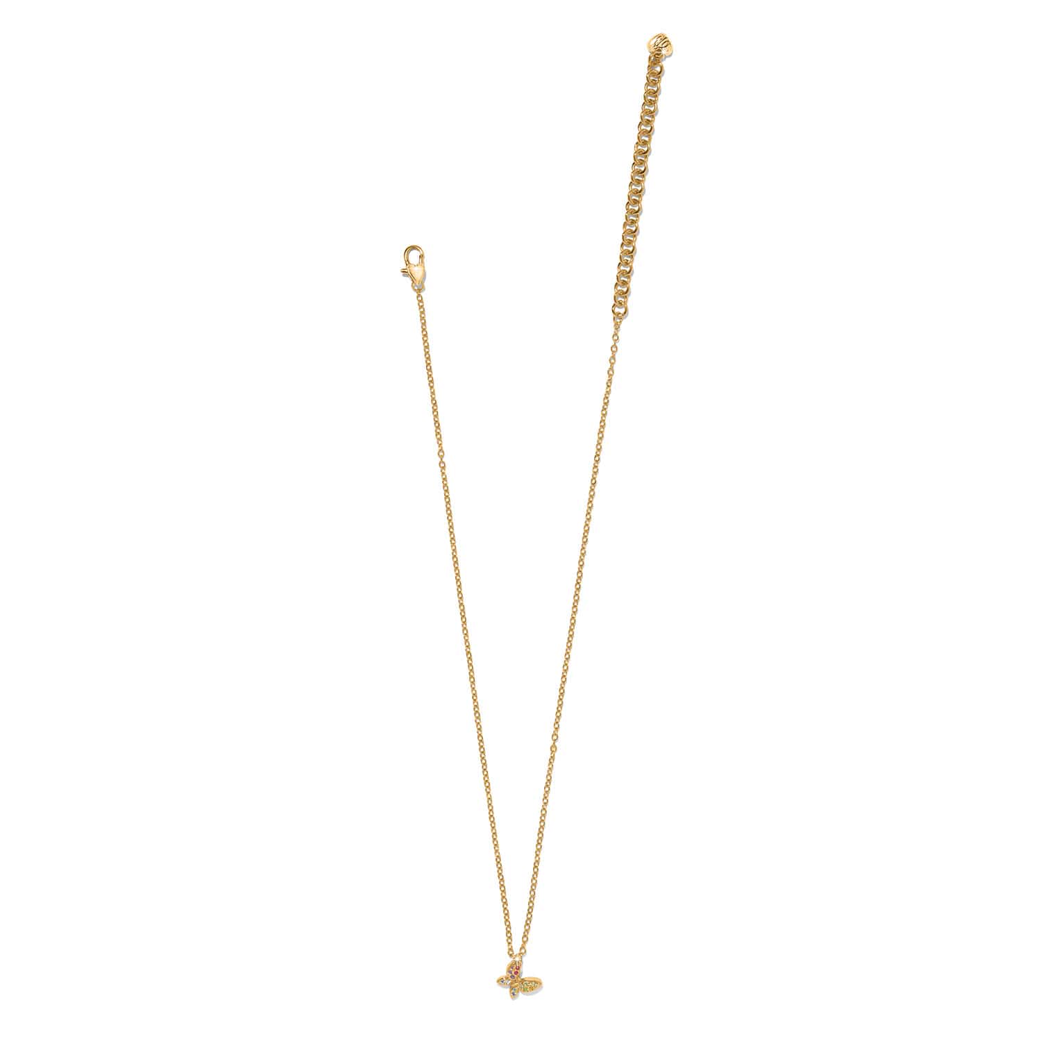 Enchanting Gem Butterfly Necklace gold 3