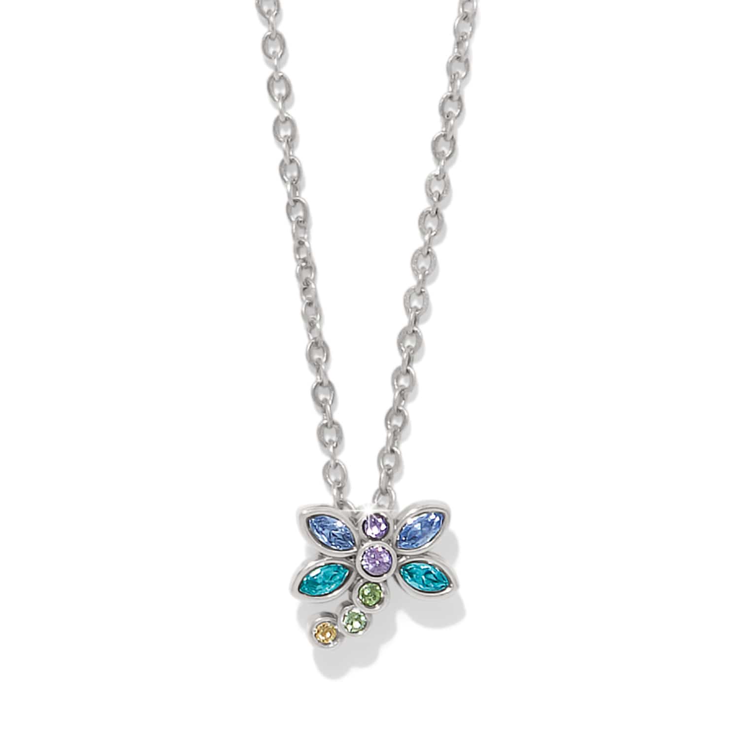 Enchanting Gem Dragonfly Necklace silver 1